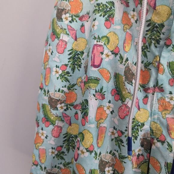 Mens Tommy Bahama XL Rialto Happy Hour Print Drawstring Swim Shorts - Picture 3 of 5